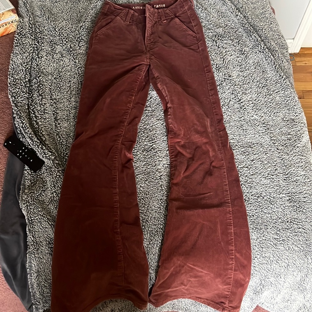 American Eagle Super High-Rise Flare Corduroy